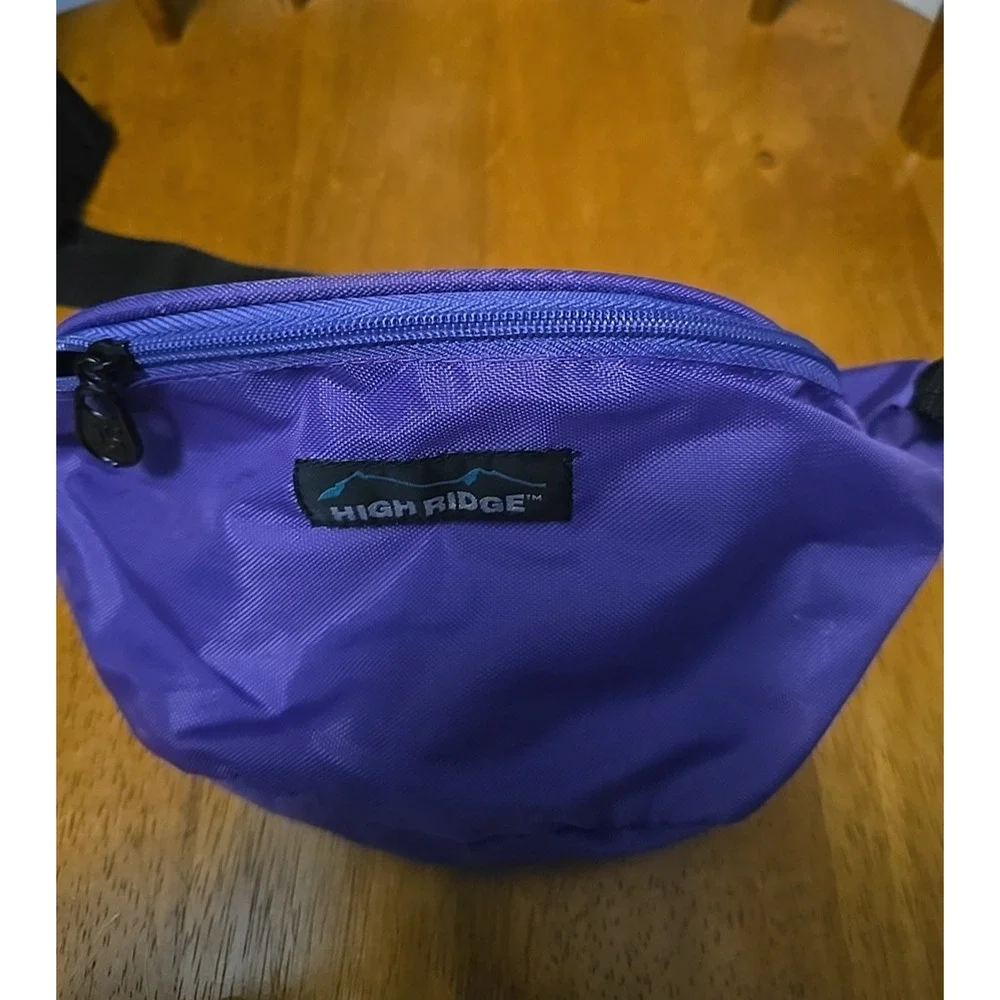 Vtg 90s High Ridge Purple Outdoor Camping Hiking Waist Hip Purse Fanny Pack‎